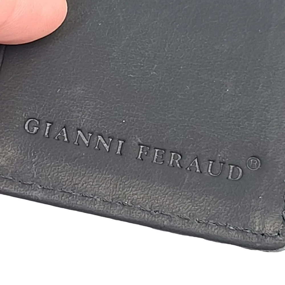 NWT Gianni Feraud Blue Liberty Fabric Leather Cardholder